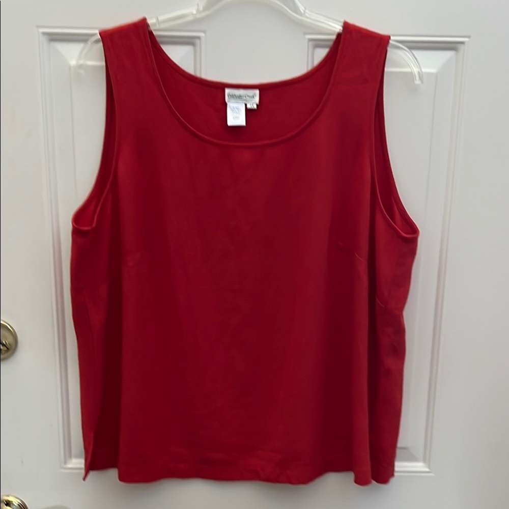 Coldwater Creek Coral Colored Layering Tank.  2X